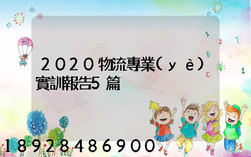 2020物流專業(yè)實訓報告5篇
