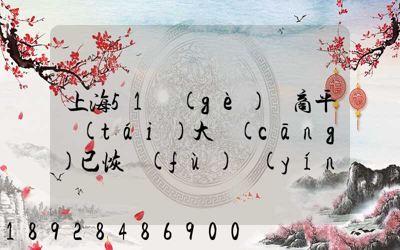上海51個(gè)電商平臺(tái)大倉(cāng)已恢復(fù)營(yíng)業(yè)