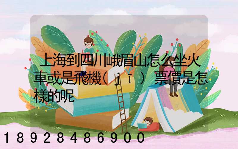 上海到四川峨眉山怎么坐火車或是飛機(jī)票價是怎樣的呢