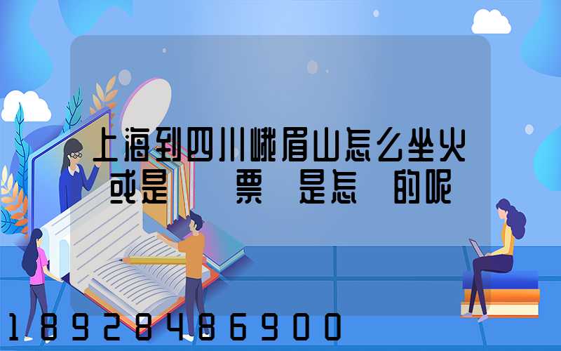 上海到四川峨眉山怎么坐火車或是飛機票價是怎樣的呢