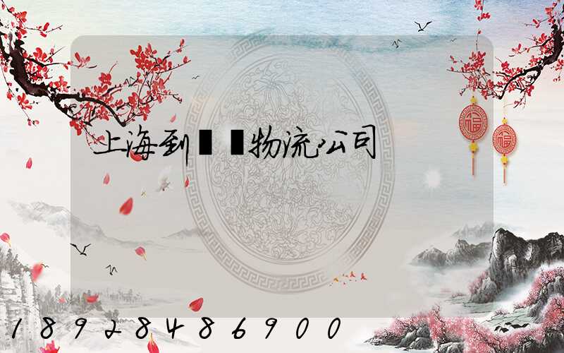 上海到運輸物流公司