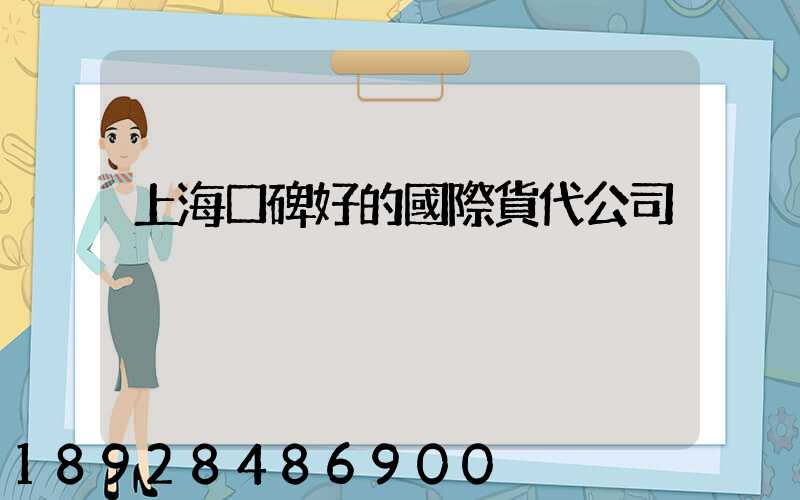 上海口碑好的國際貨代公司