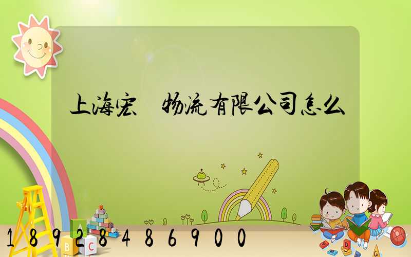 上海宏紹物流有限公司怎么樣