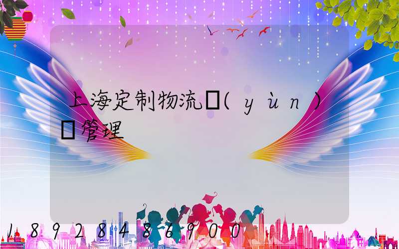 上海定制物流運(yùn)輸管理