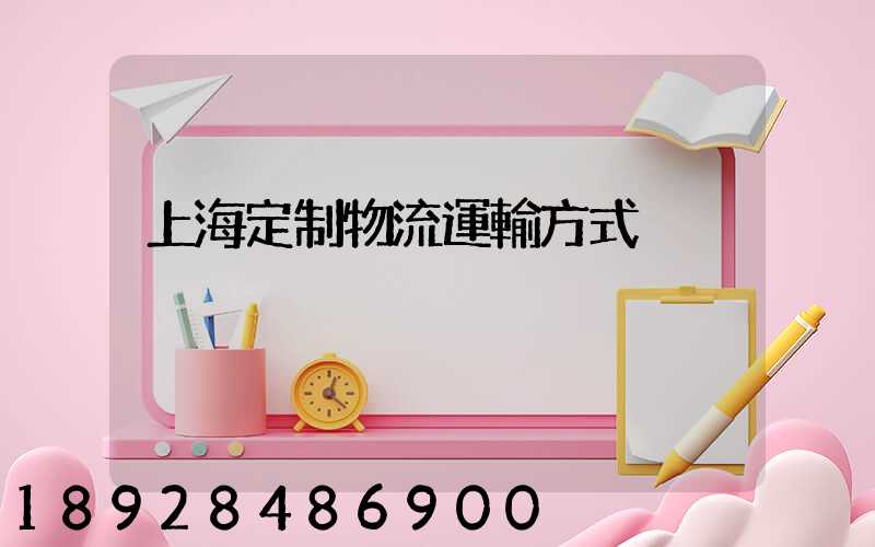 上海定制物流運輸方式