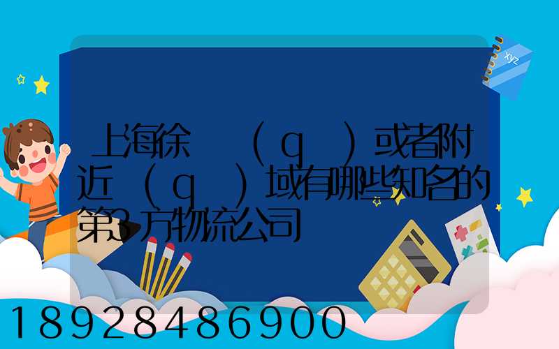上海徐匯區(qū)或者附近區(qū)域有哪些知名的第3方物流公司