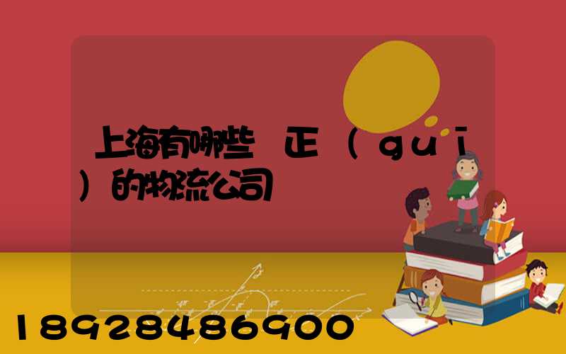 上海有哪些較正規(guī)的物流公司
