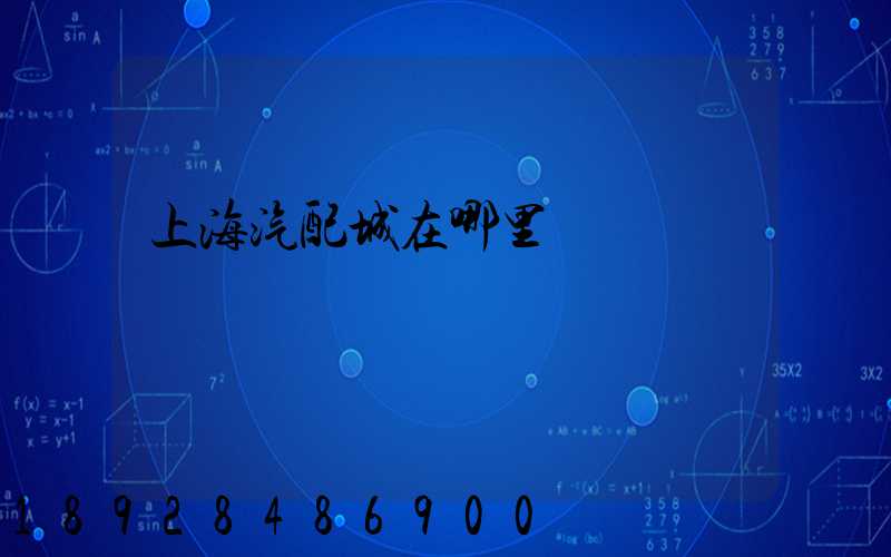 上海汽配城在哪里