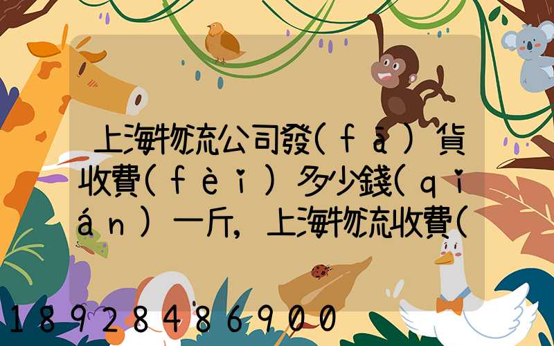 上海物流公司發(fā)貨收費(fèi)多少錢(qián)一斤,上海物流收費(fèi)標(biāo)準(zhǔn)