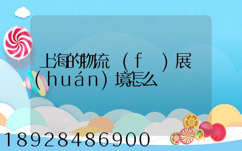 上海的物流發(fā)展環(huán)境怎么樣