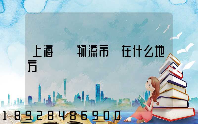 上海貨運物流市場在什么地方