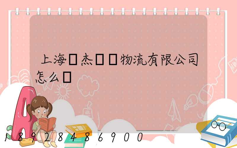 上海鴻杰國際物流有限公司怎么樣