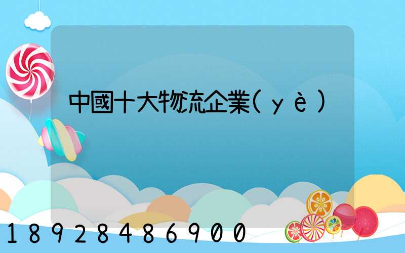 中國十大物流企業(yè)