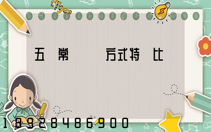 五種常見運輸方式特點比較