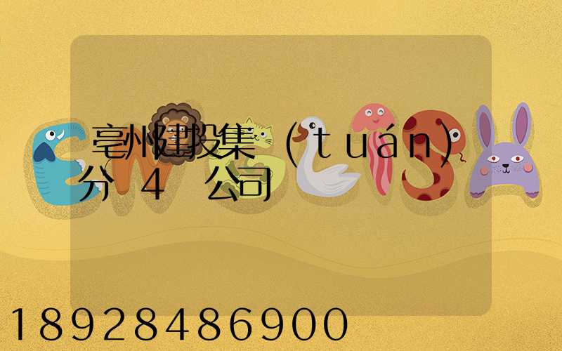 亳州建投集團(tuán)分為4個公司