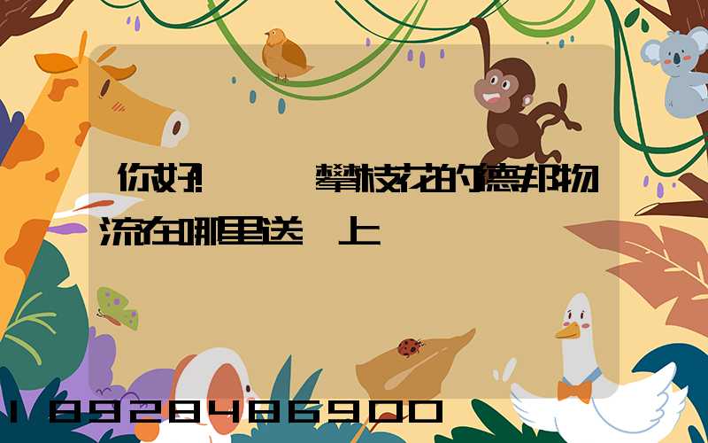 你好!請問攀枝花的德邦物流在哪里送貨上門嗎