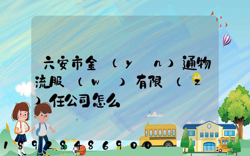 六安市金運(yùn)通物流服務(wù)有限責(zé)任公司怎么樣