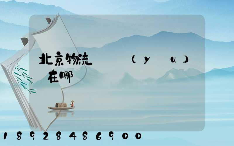 北京物流運輸優(yōu)勢在哪