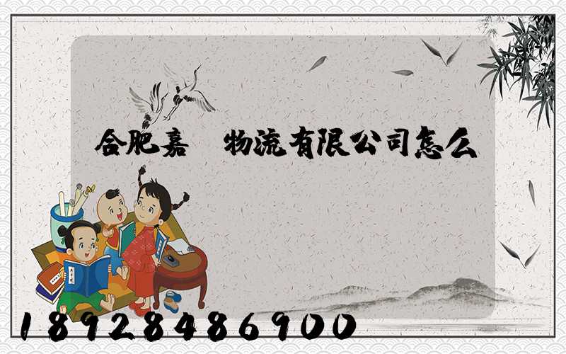 合肥嘉運物流有限公司怎么樣