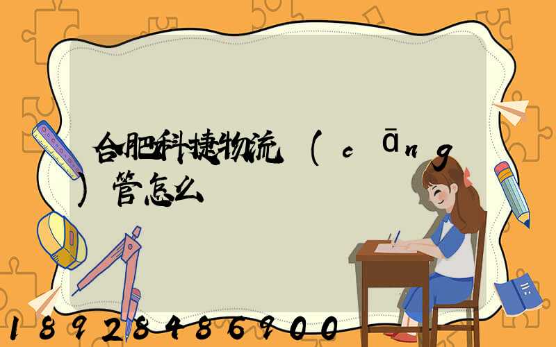 合肥科捷物流倉(cāng)管怎么樣