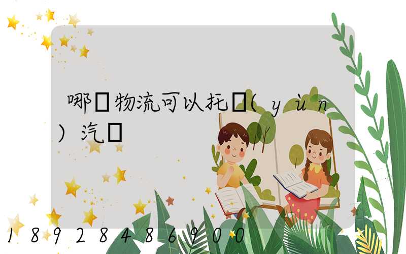 哪個物流可以托運(yùn)汽車