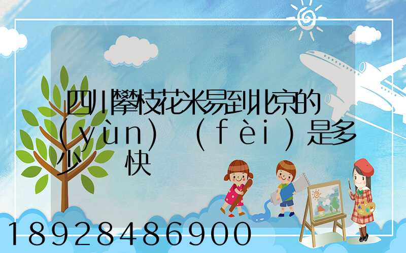 四川攀枝花米易到北京的運(yùn)費(fèi)是多少順豐快遞