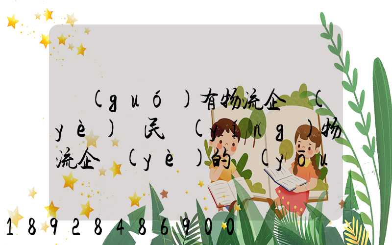 國(guó)有物流企業(yè)與民營(yíng)物流企業(yè)的優(yōu)缺點(diǎn)