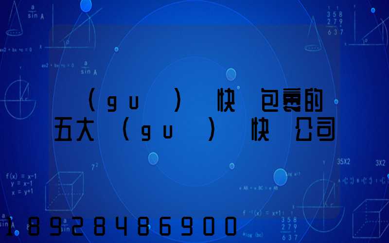 國(guó)際快遞包裹的五大國(guó)際快遞公司