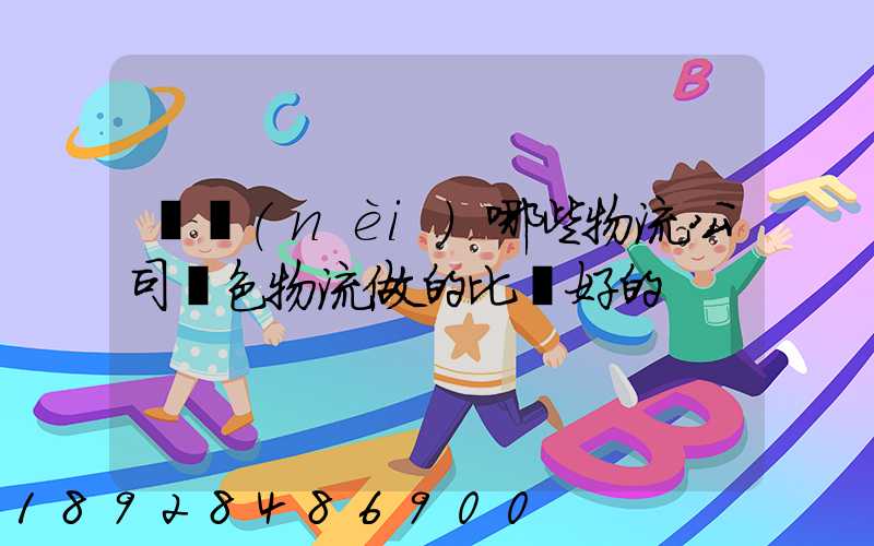 國內(nèi)哪些物流公司綠色物流做的比較好的