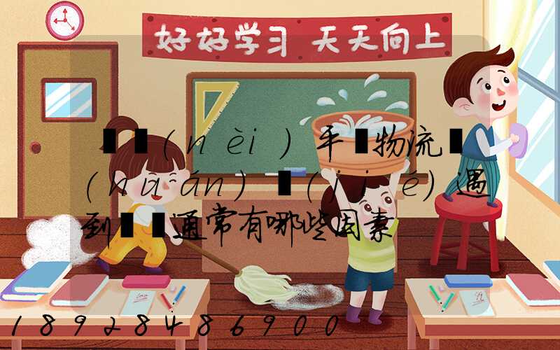 國內(nèi)平臺物流環(huán)節(jié)遇到問題通常有哪些因素