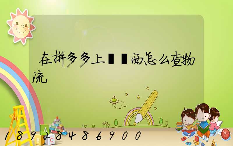 在拼多多上買東西怎么查物流