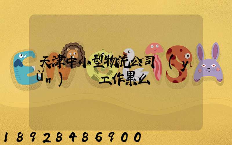 天津中小型物流公司運(yùn)輸員工作累么