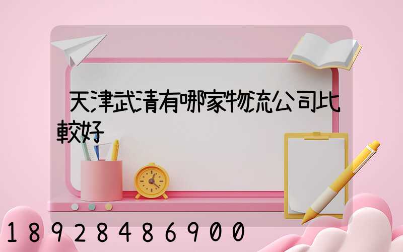 天津武清有哪家物流公司比較好