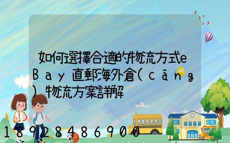 如何選擇合適的物流方式eBay直郵海外倉(cāng)物流方案詳解