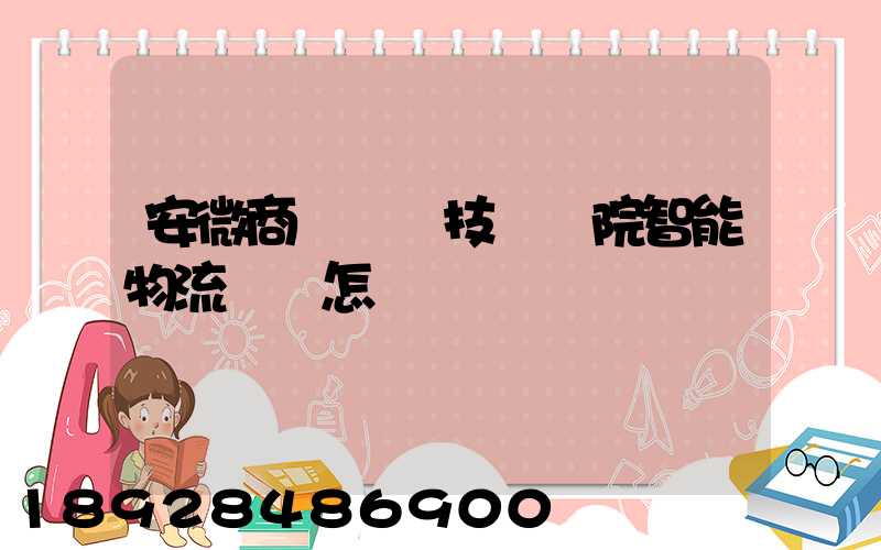 安微商貿職業技術學院智能物流專業怎樣