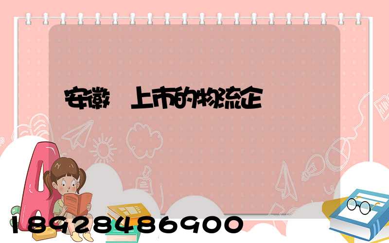 安徽沒上市的物流企業
