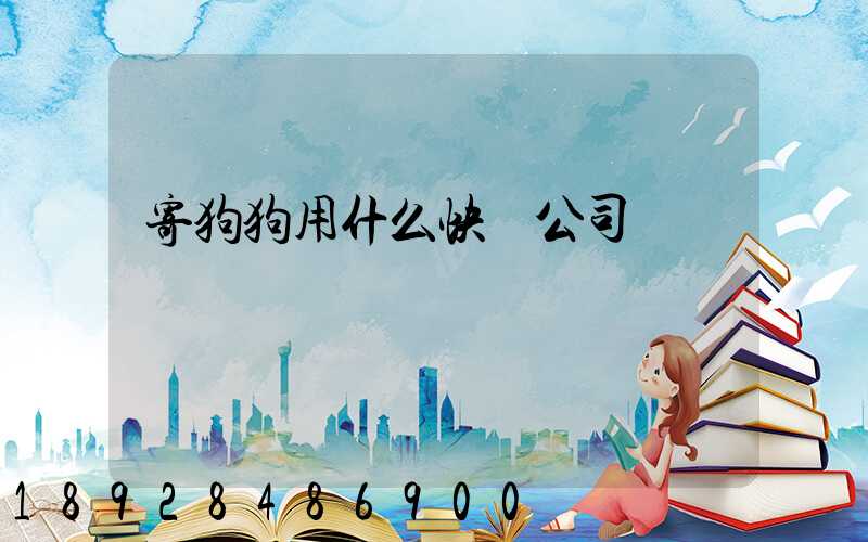 寄狗狗用什么快遞公司