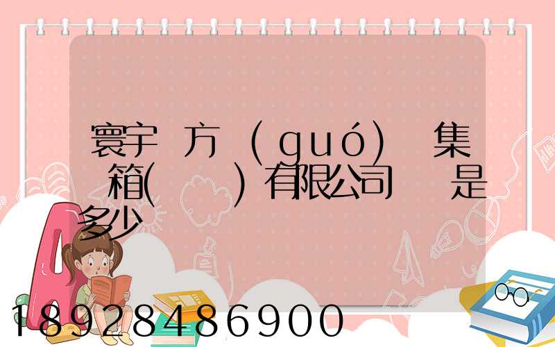寰宇東方國(guó)際集裝箱(啟東)有限公司電話是多少