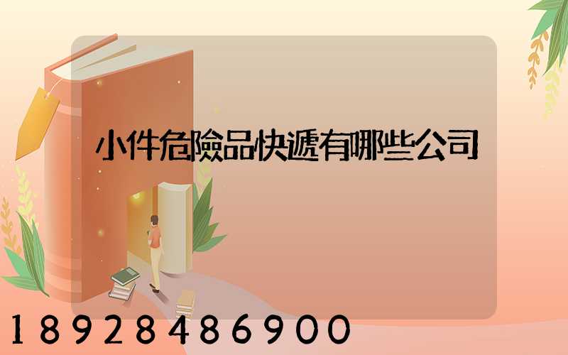 小件危險品快遞有哪些公司