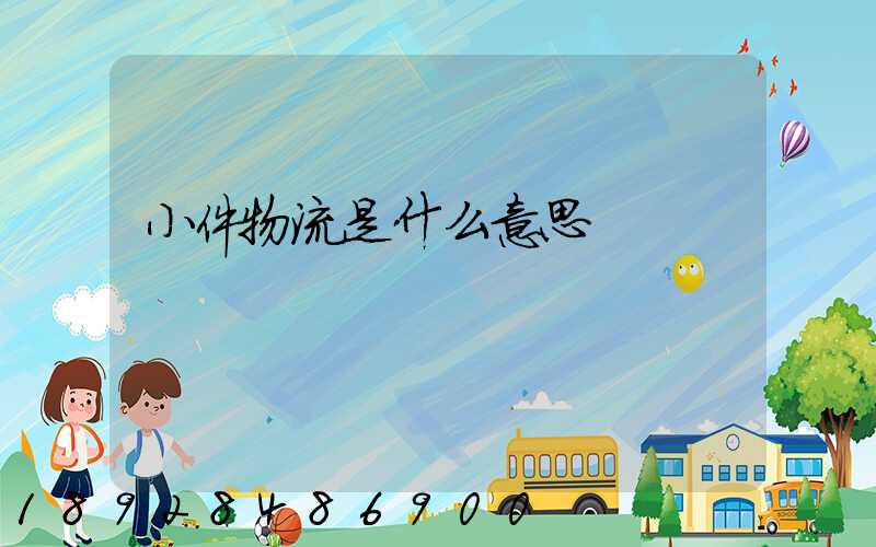 小件物流是什么意思