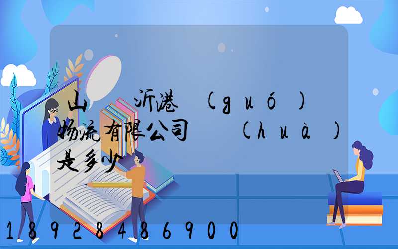 山東臨沂港國(guó)際物流有限公司電話(huà)是多少