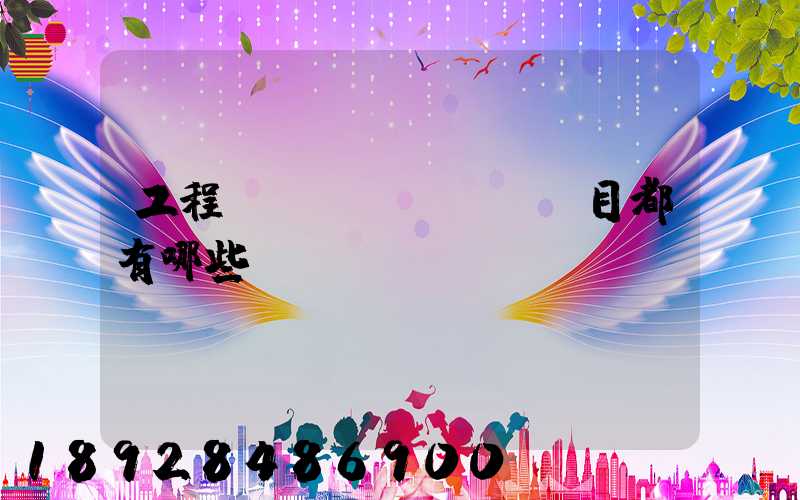 工程項(xiàng)目都有哪些