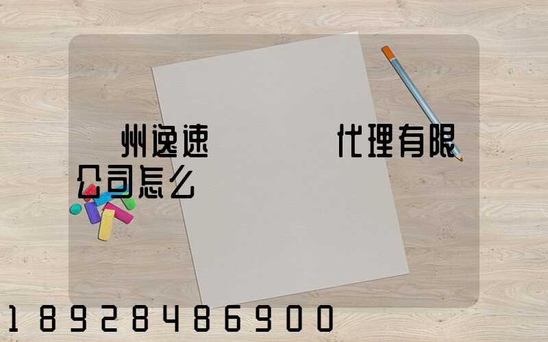 廣州逸速國際貨運代理有限公司怎么樣