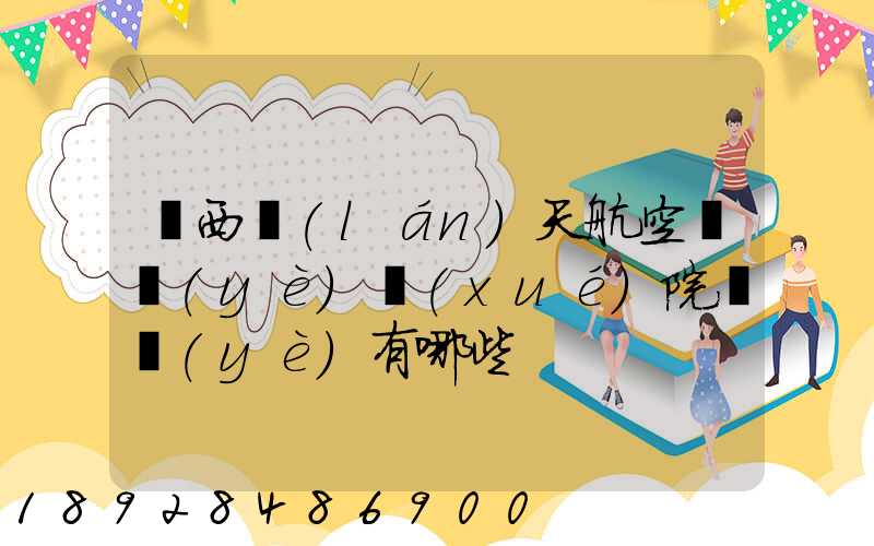 廣西藍(lán)天航空職業(yè)學(xué)院專業(yè)有哪些