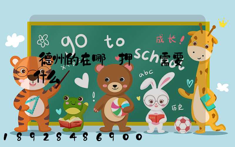 德州的在哪辦押運證需要帶什么