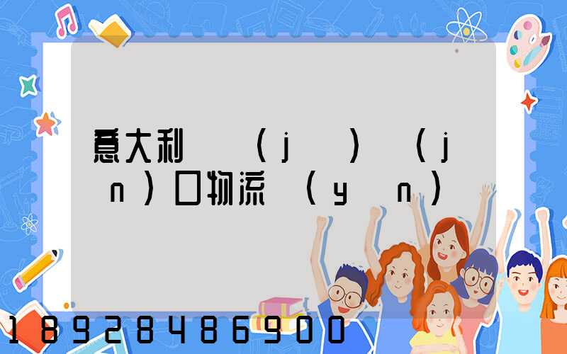 意大利電機(jī)進(jìn)口物流運(yùn)輸