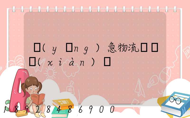 應(yīng)急物流運輸現(xiàn)狀