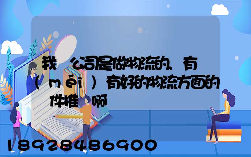 我們公司是做物流的,有沒(méi)有好的物流方面的軟件推薦啊