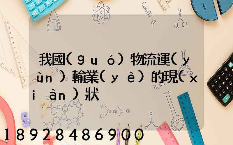 我國(guó)物流運(yùn)輸業(yè)的現(xiàn)狀