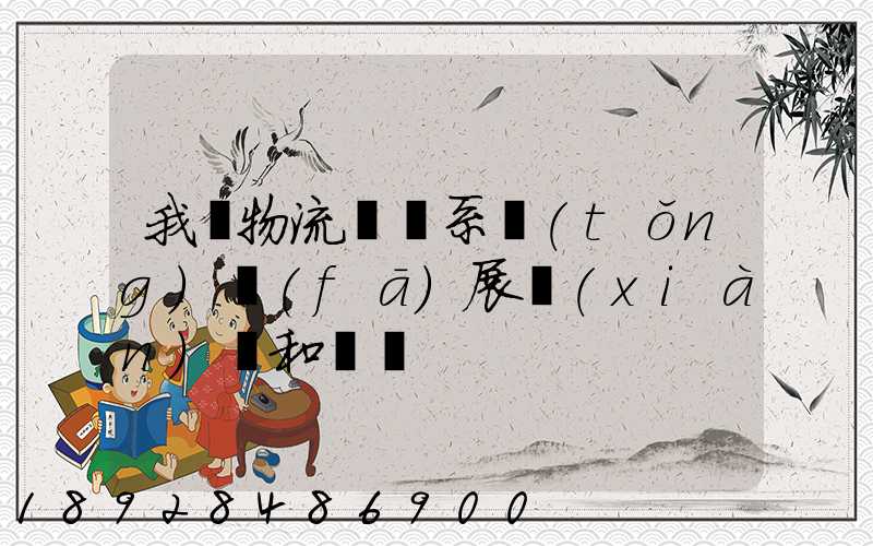 我國物流運輸系統(tǒng)發(fā)展現(xiàn)狀和趨勢